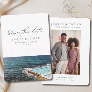 Sydney Save the Date Bondi Beach Wedding Invitation
