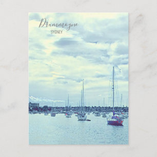 Sydney scene yachts on harbour Drummoyne Postcard