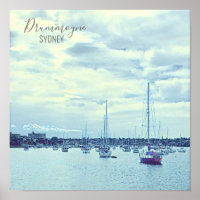 Sydney scene yachts on harbour Drummoyne