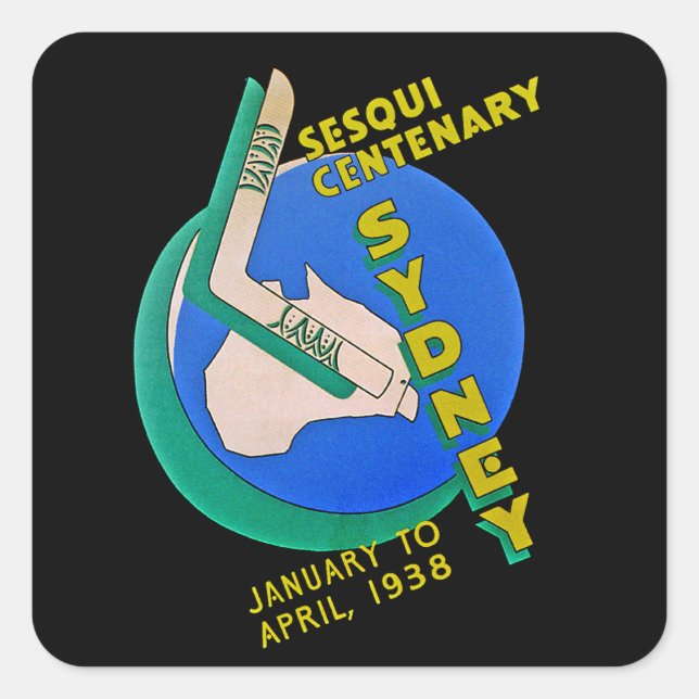 Sydney Sesqui Centenary Square Sticker (Front)