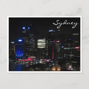 sydney sky night postcard