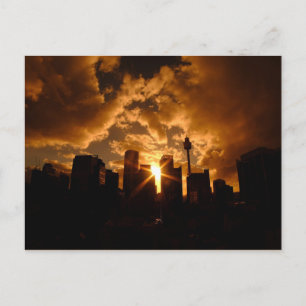 Sydney skyline at night postcard