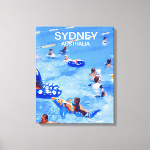 Sydney Summer swimming pool travel print
