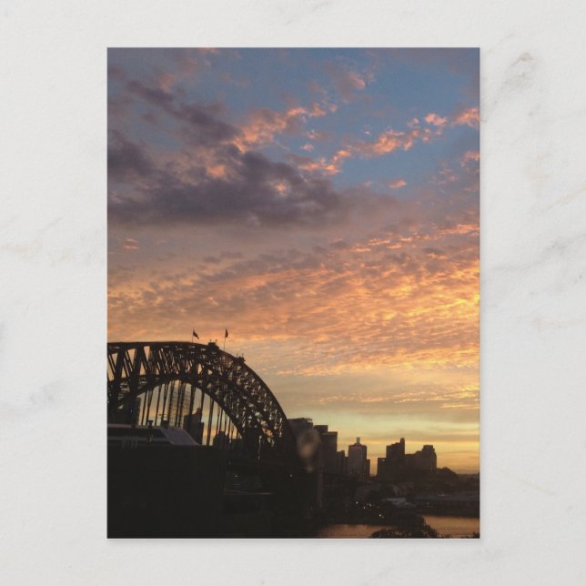 sydney sunset bridge postcard (Front)