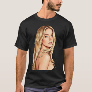 Sydney Sweeney Cute & Charming Portrait T-Shirt