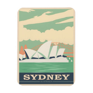 Sydney vintage poster magnet