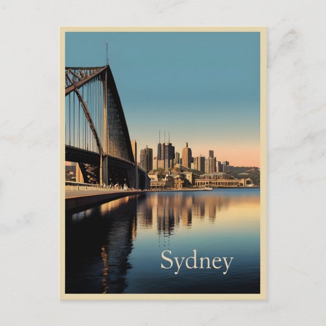 Sydney vintage poster postcard (Front)