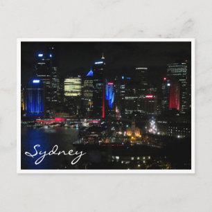 sydney vivid night postcard