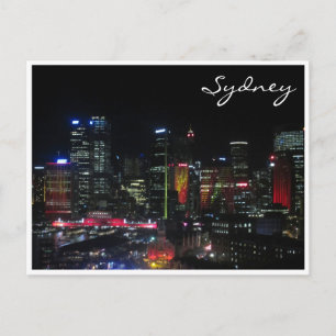 sydney vivid red postcard