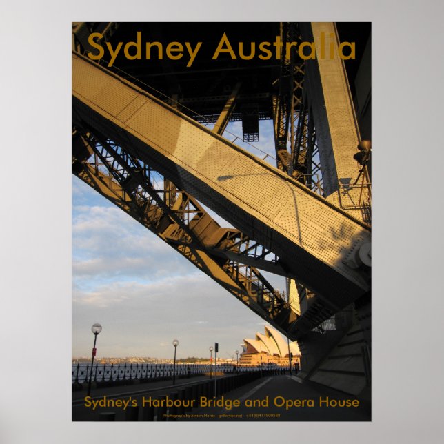 Sydney's Harbor Bridge and Opera House Poster (Front)