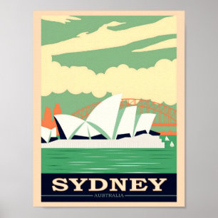Sydney's Opera House and Harbour Bridge 2, Travel Poster