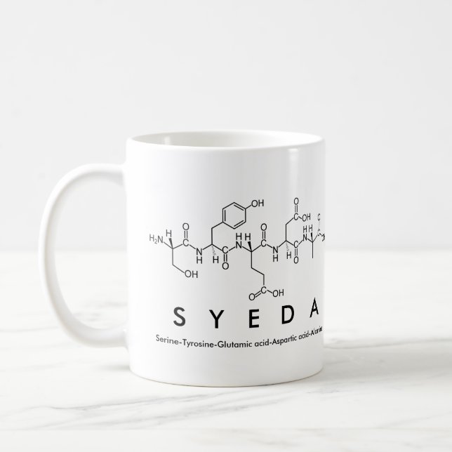 Syeda peptide name mug (Left)