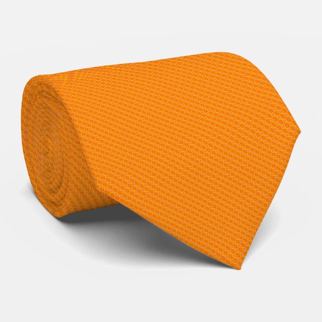 SYLAS – Bright Orange Modern Tie (Rolled)