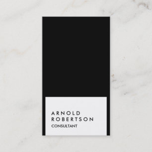 Sylish Black White Modern Consultant Business Card