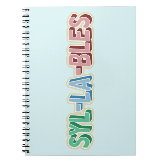 Syllables topography notebook (Front)