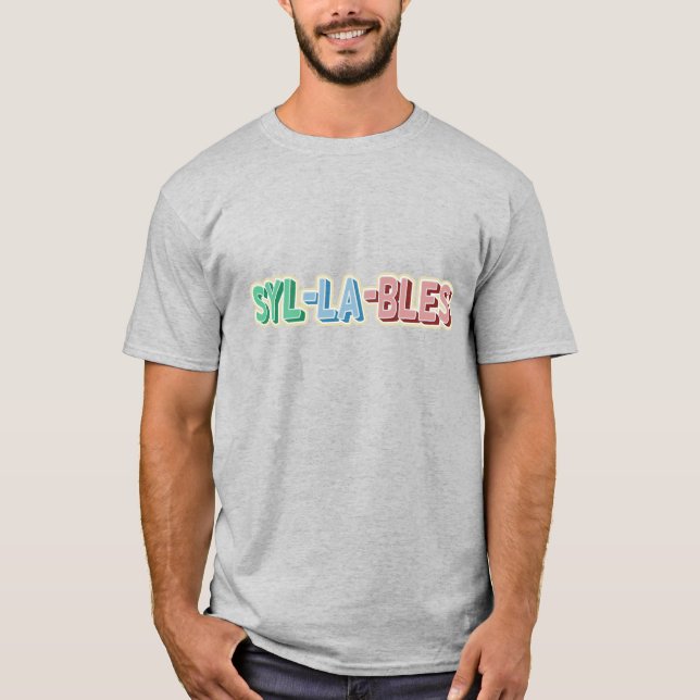 Syllables topography T-Shirt (Front)