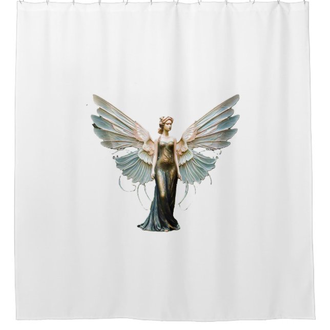 Sylphine Moondrop Fairy Shower Curtain (Front)