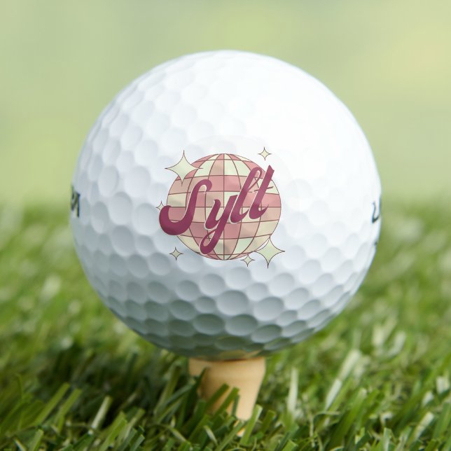 Sylt City Germany Retro golfing resort  Golf Balls (Creator Uploaded)