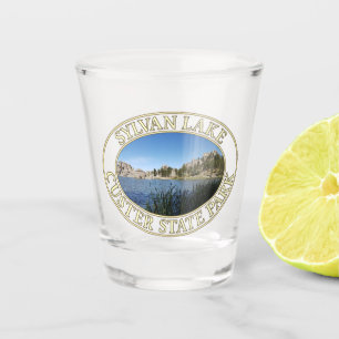 Sylvan Lake at Custer State Park in South Dakota Shot Glass