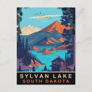 Sylvan Lake, South Dakota, Vintage Travel Postcard