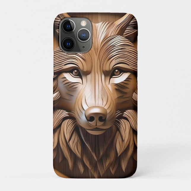 Sylvan Sentinel: The Majestic Wood Wolf Print Case-Mate iPhone Case (Back)