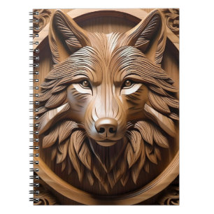 Sylvan Sentinel: The Majestic Wood Wolf Print Notebook