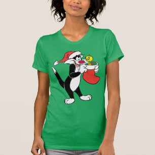 Sylvester Cat with Stocking T-Shirt