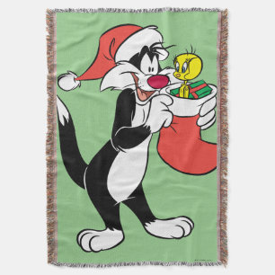 SYLVESTER™ Cat with Stocking Throw Blanket
