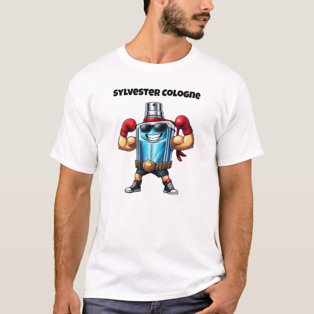 Sylvester Cologne – Funny Cologne Bottle Cartoon  T-Shirt (Front)