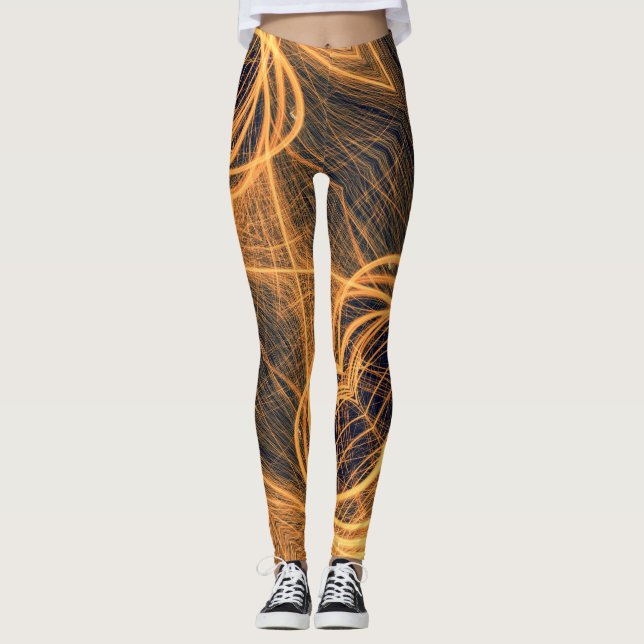 Sylvester Fireworks - Power Yoga Leggings (Front)