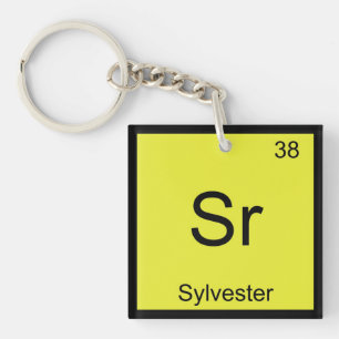 Sylvester Name Chemistry Element Periodic Table Key Ring