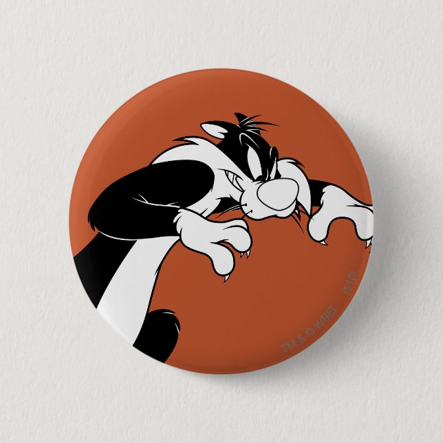 SYLVESTER™ Prowling 6 Cm Round Badge (Front)