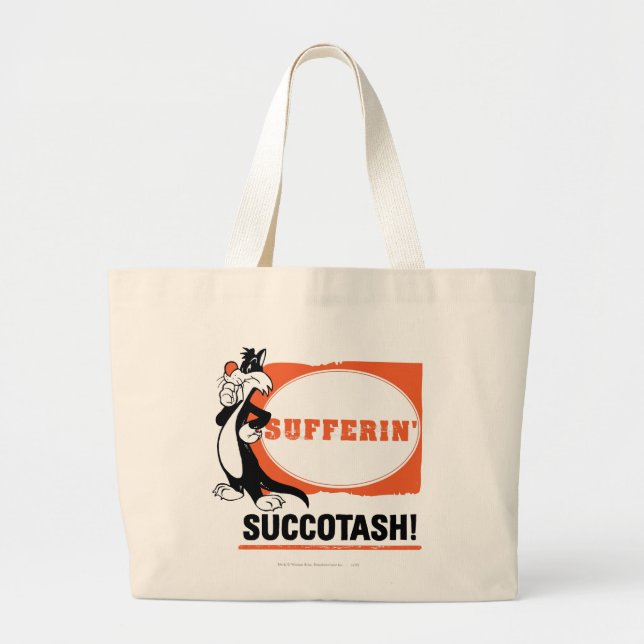 SYLVESTER™ Sufferin' Succotash! Large Tote Bag (Front)