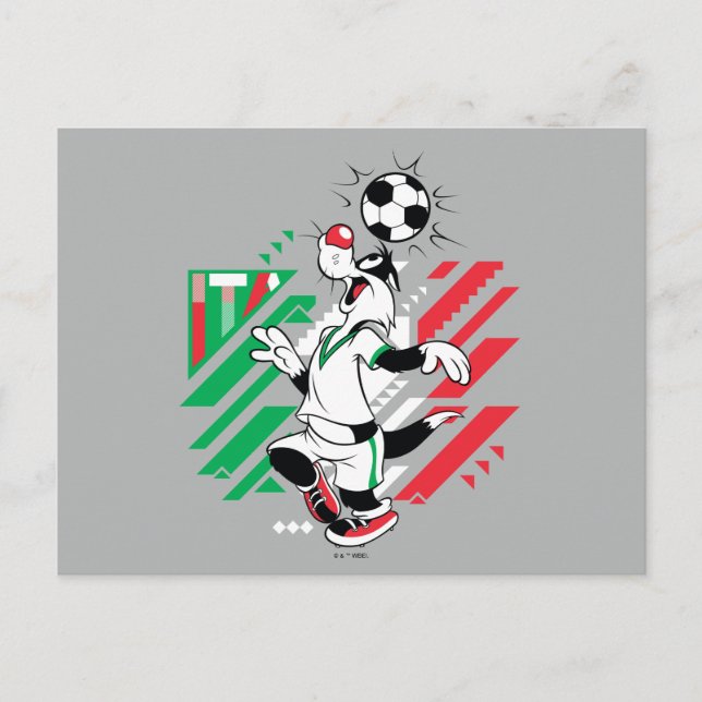 SYLVESTER™ Team Italy Soccer Graphic Postcard (Front)