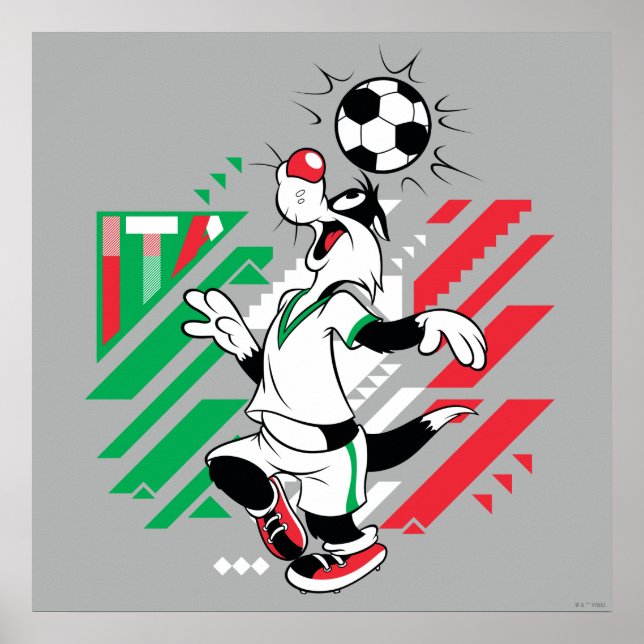 SYLVESTER™ Team Italy Soccer Graphic Poster (Front)