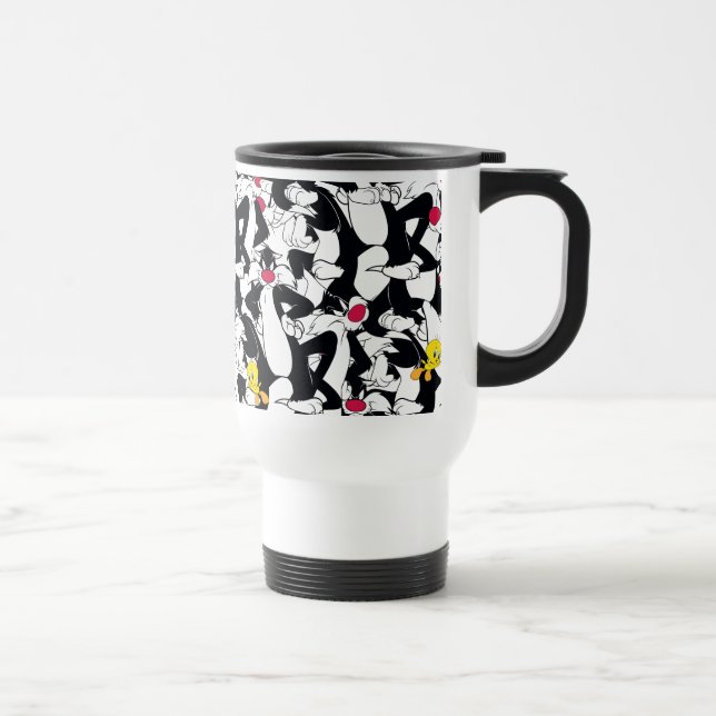 SYLVESTER™ & TWEETY™ Pattern Travel Mug (Right)