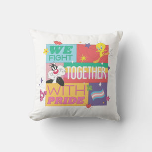 SYLVESTER™ & TWEETY™ We Fight Together With Pride Cushion