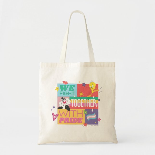 SYLVESTER™ & TWEETY™| We Fight Together With Pride Tote Bag (Front)