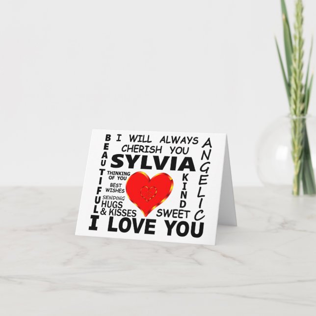 Sylvia I Love You Card (Front)