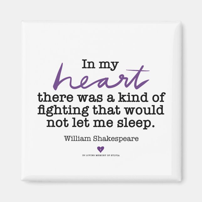 SylviasStory Shakepseare Magnet (Front)