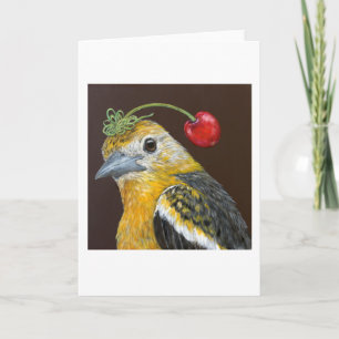 Sylvie the Baltimore oriole greeting card