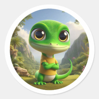Symbatic Gecko Classic Round Sticker