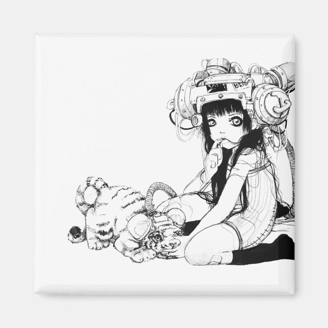 Symbiotic Friends Square Magnet (Front)