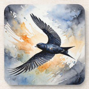 Symbiotic Sky Dancer: Graceful Swift BIrd  Coaster