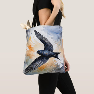 Symbiotic Sky Dancer: Graceful Swift BIrd  Tote Bag