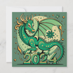 Symbol 2024 New Year, Green Wood Dragon 