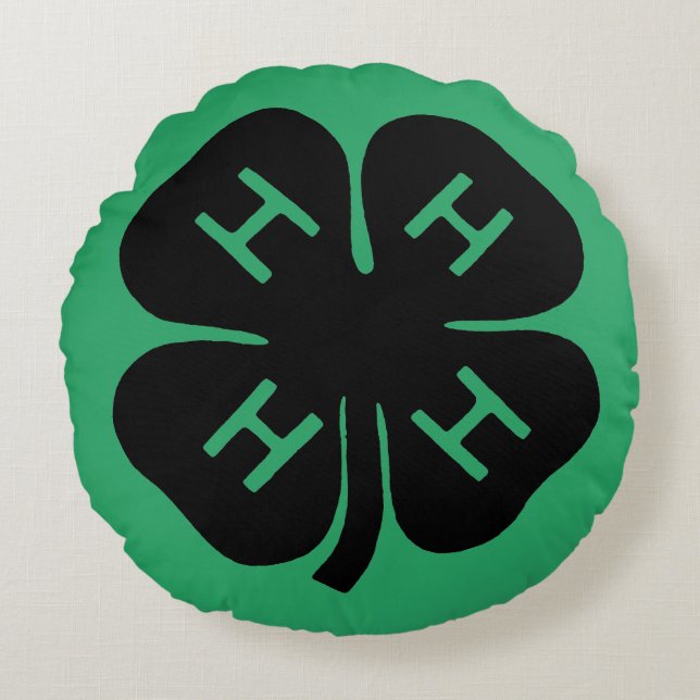 Symbol: 4-H Club Round Cushion (Front)