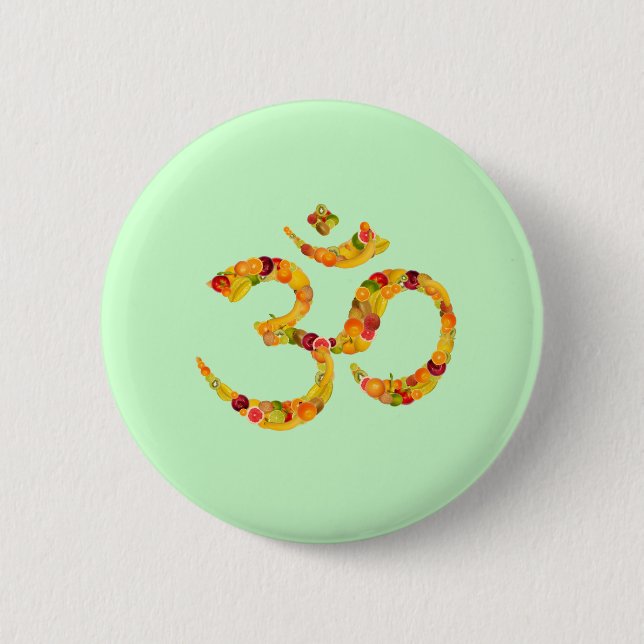 Symbol aum or ohm. Add your own text ! 6 Cm Round Badge (Front)