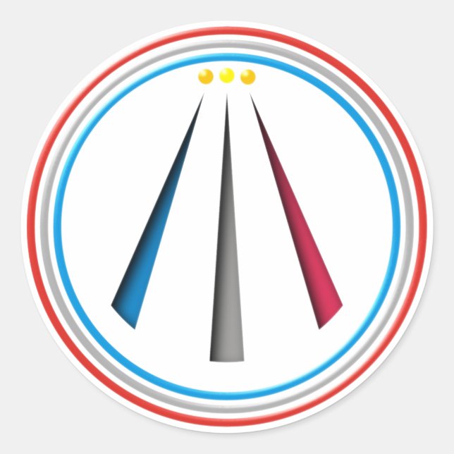 symbol Awen Neo Druid Barden Classic Round Sticker (Front)