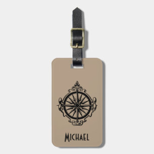 Symbol: Compass Luggage Tag